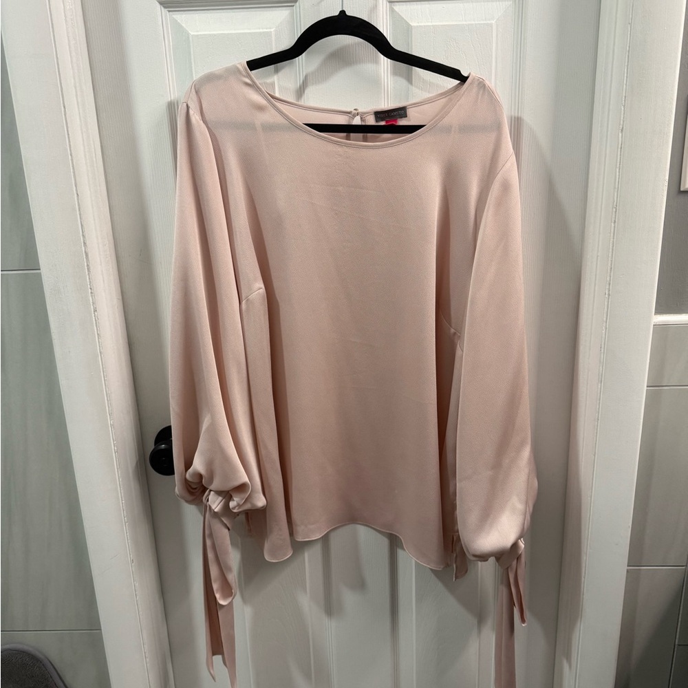 Vince Camuto Blush Tie-Sleeve Blouse